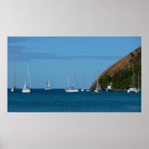 Sailboats in the Bay Print