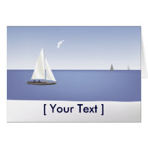 Sailboats on the Horizon Greeting  Card