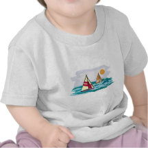 Sailboats on the Sea T-shirts
