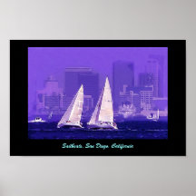Sailboats, San Diego, California Print