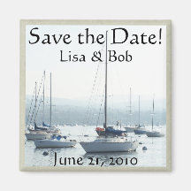 Sailboats Save the Date Magnet