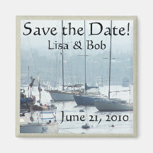 Sailboats Save the Date Magnet