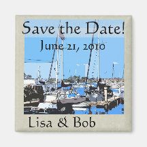 Sailboats Save the Date Magnet