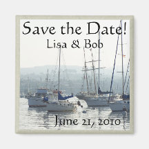 Sailboats Save the Date Magnet