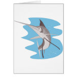 sailfish jumping up greeting cards