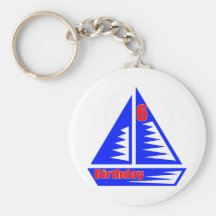 Sailing 6th Birthday Gifts Keychain