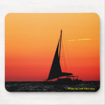 Sailing at Sunset Mousepad