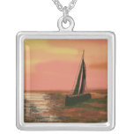 Sailing at Sunset Silver Necklace