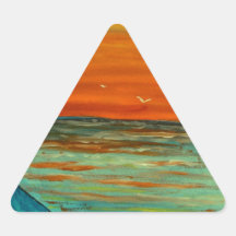Sailing at sunset sticker