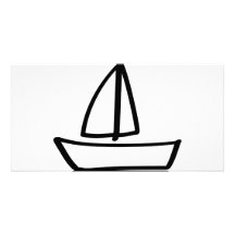sailing boat photo greeting card