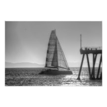 Sailing By " B/W Photograph