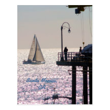 Sailing by Santa Monica, Santa Monica, CA Postcards