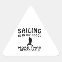 Sailing Design Triangle Sticker