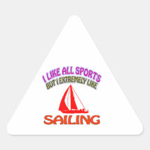 Sailing designs triangle sticker