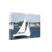 Sailing!  Flying through water, canvas Gallery Wrap Canvas