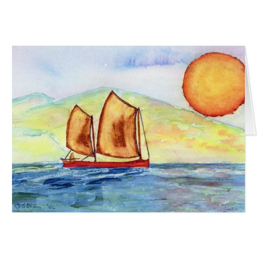 Sailing Greeting Card
