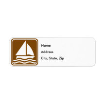 Sailing Highway Sign Return Address Labels