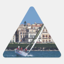 Sailing in the bay at Siracusa. Sticker