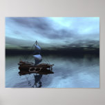 Sailing into a Storm Poster