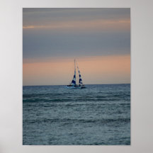 Sailing into the Sunset Print