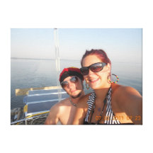 Sailing Love Stretched Canvas Print