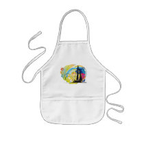 Sailing luxury yacht illustration aprons