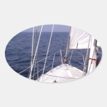 Sailing Oval Sticker