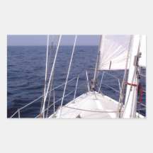 Sailing Rectangle Sticker