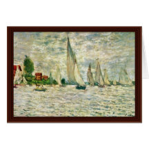 Sailing Regatta In Argenteuil By Claude Monet Cards