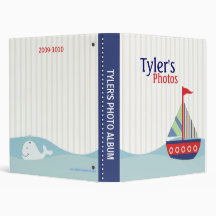 SAILING SAIL BOAT BOY BABY SCRAPBOOK KEEPSAKE BINDERS
