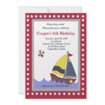 Sailing Sailboat Boat Nautical 5x7 Birthday Custom Invitations