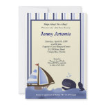 Sailing Sailboat Boat Nautical Baby Shower 5x7 invitations