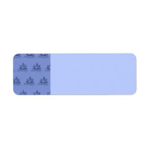 Sailing Ship Pattern. Mid Blue. Return Address Labels