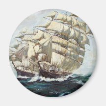 Sailing Ships Fridge Magnet