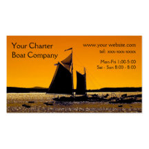 Sailing Silhouette Template Business Card