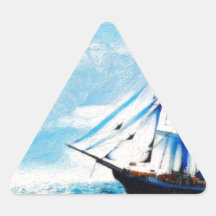 sailing south 2.jpg triangle sticker