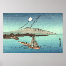 Sailing under Full Moon Posters