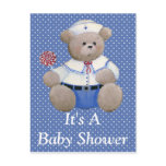 Sailor Bear Invitation Postcard