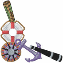 Sailor Boating & Fishing Tools Embroidered Shirt