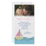 Sailor Girl Birthday Party Invitation Photocard