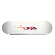 SAILOR GIRL IN SHORT SHORTS TATTOO SKATEBOARD