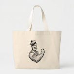SAILOR WITH ANCHOR TATTOO TOTE BAG