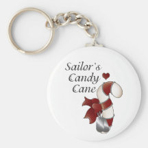 Sailors Candy Cane Key Chain