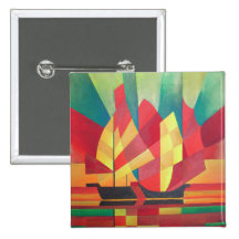Sails and Ocean Skies Pinback Button