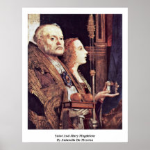 Saint And Mary Magdalene By Antonello Da Messina Print
