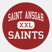 Saint Ansgar - Saints - Middle - Saint Ansgar Iowa Round Sticker