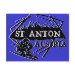 Saint Anton Austria ski logo postcard