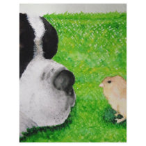 Saint Bernard and Baby Chick Flyer Design