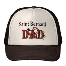 Saint Bernard Dad Gifts Mesh Hats