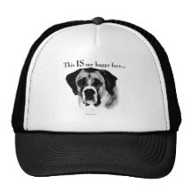 Saint Bernard Happy Face Hat